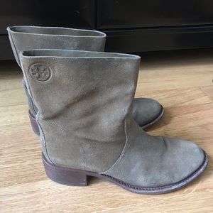 Tory Burch Tan Suede Booties